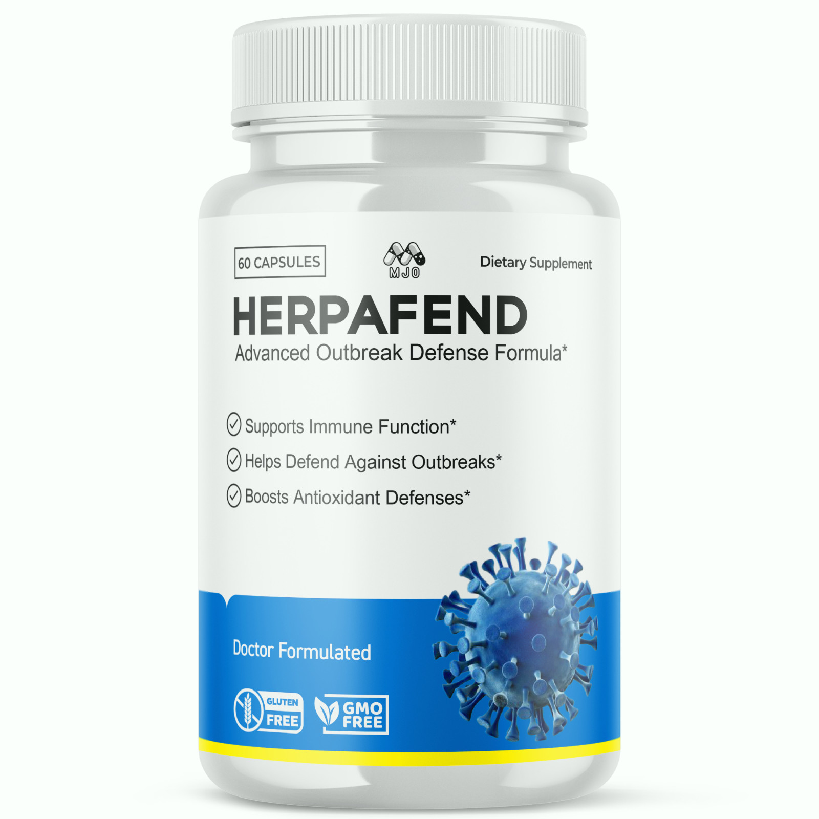 (1 Pack) Herpafend Advanced Formula Skin Health, Herpa Fend Pills (60 Capsules)