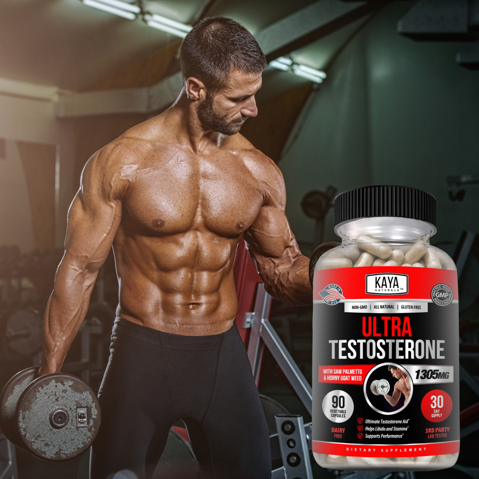 (2 Pack) Ultra Testosterone 90Ct, Muscle & Testosterone Support, Bodybuilding