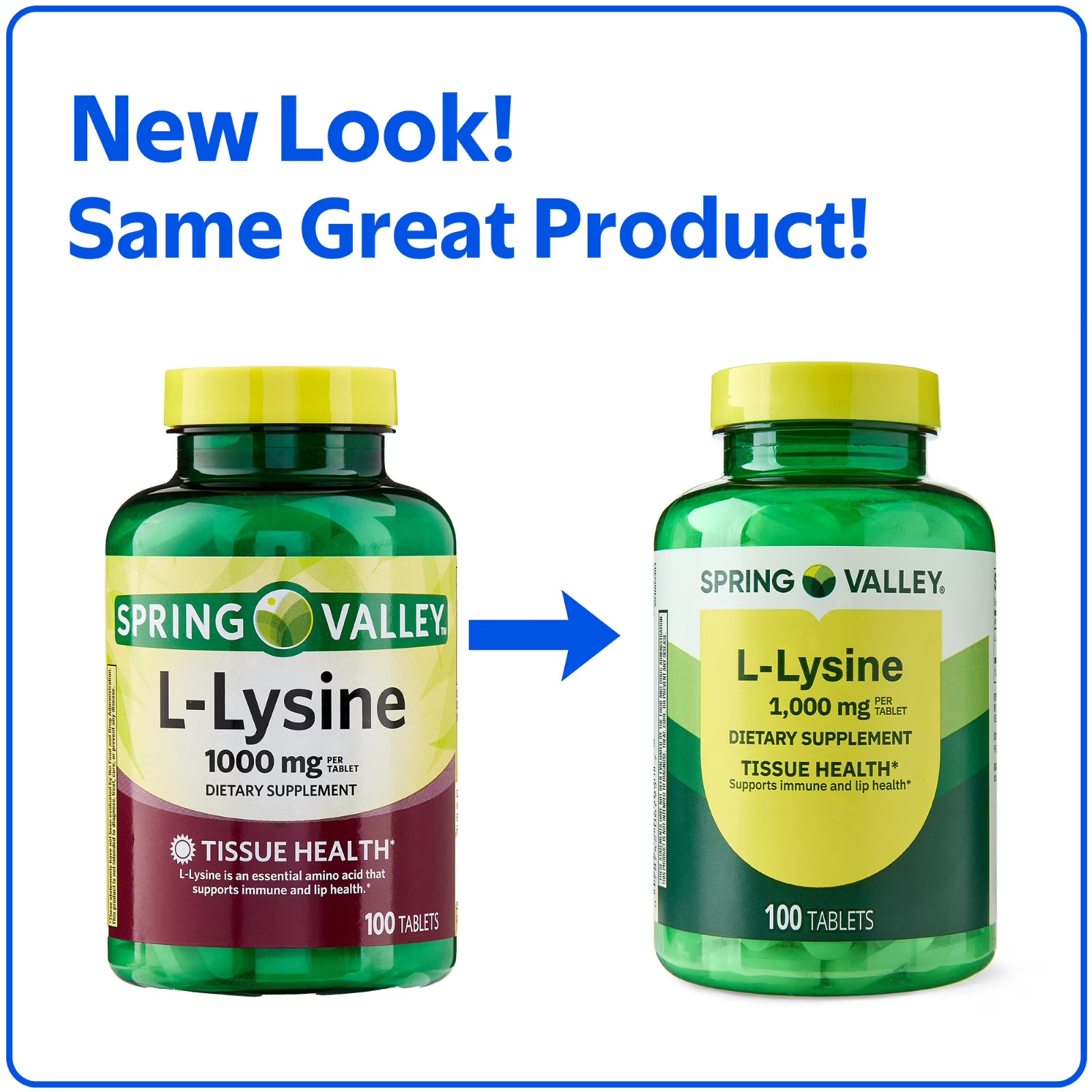 Spring Valley L-lysine Tablets 1000 mg 100 Tablets Fresh Stock Free Shipping