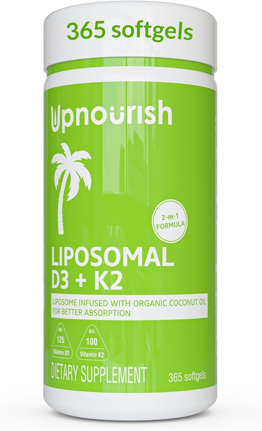 Liposomal Nourish Vitamin D3 Supplement 365 softgels