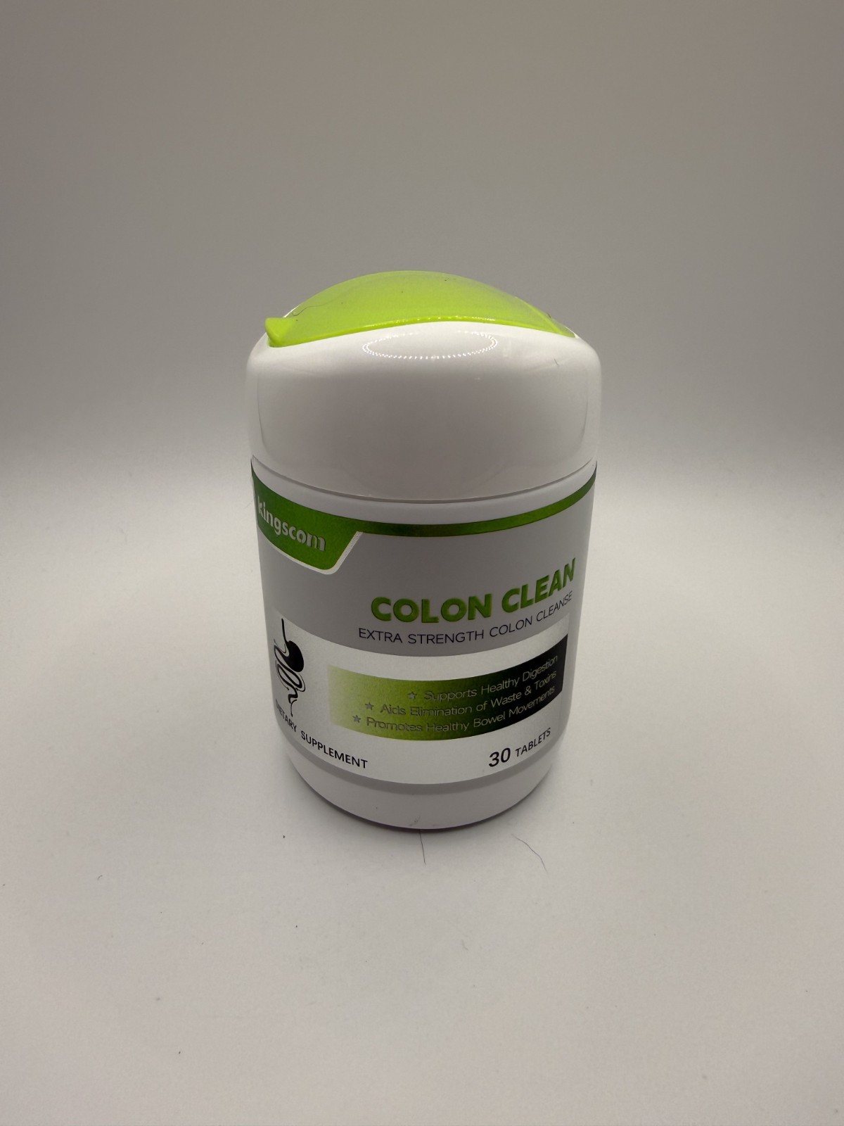 Kingscom Colon Clean Extra Strength Herbal Supplement 30 Tablets Licorice Lilac