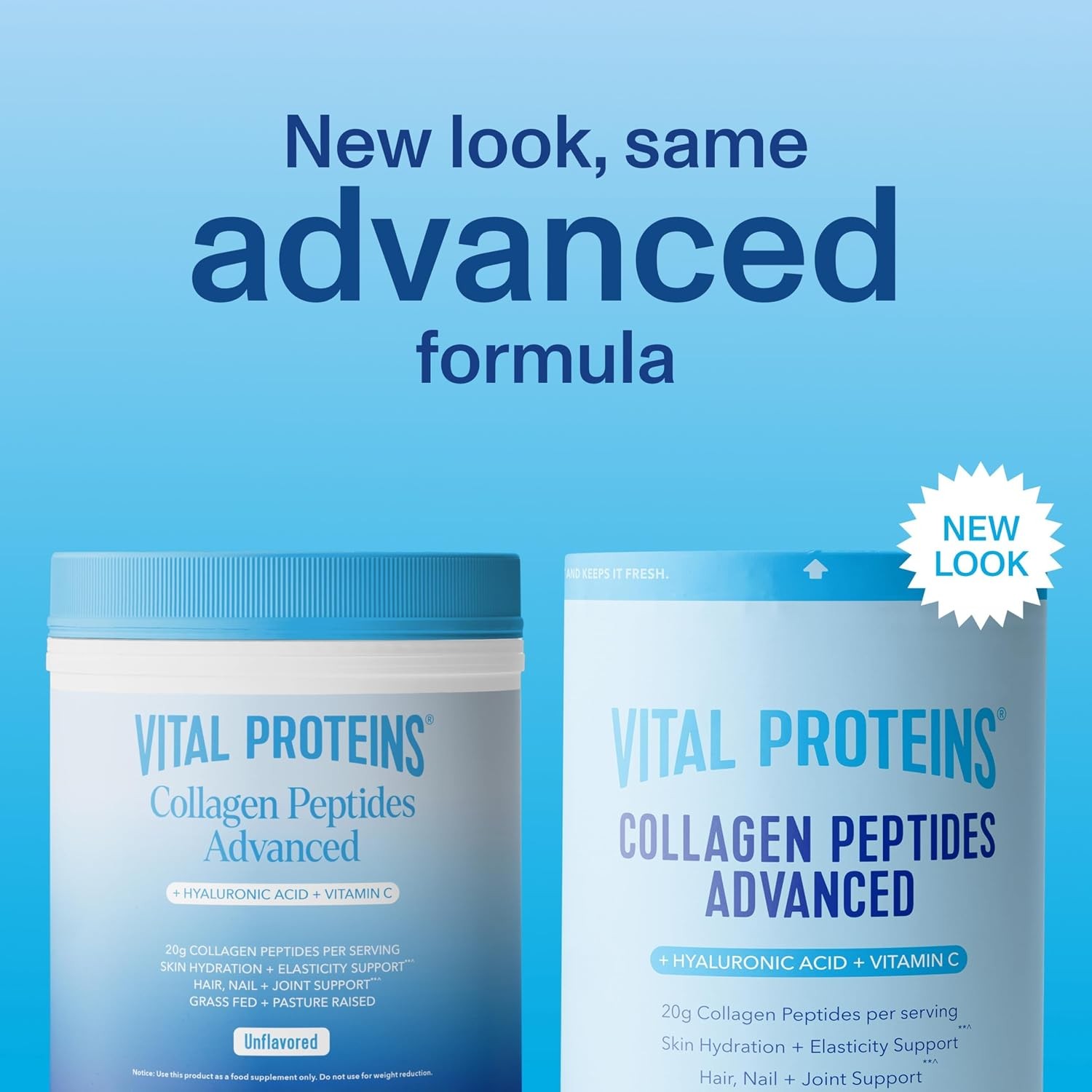Unflavored Collagen Peptides Powder Supplement 12 Servings 9.33oz