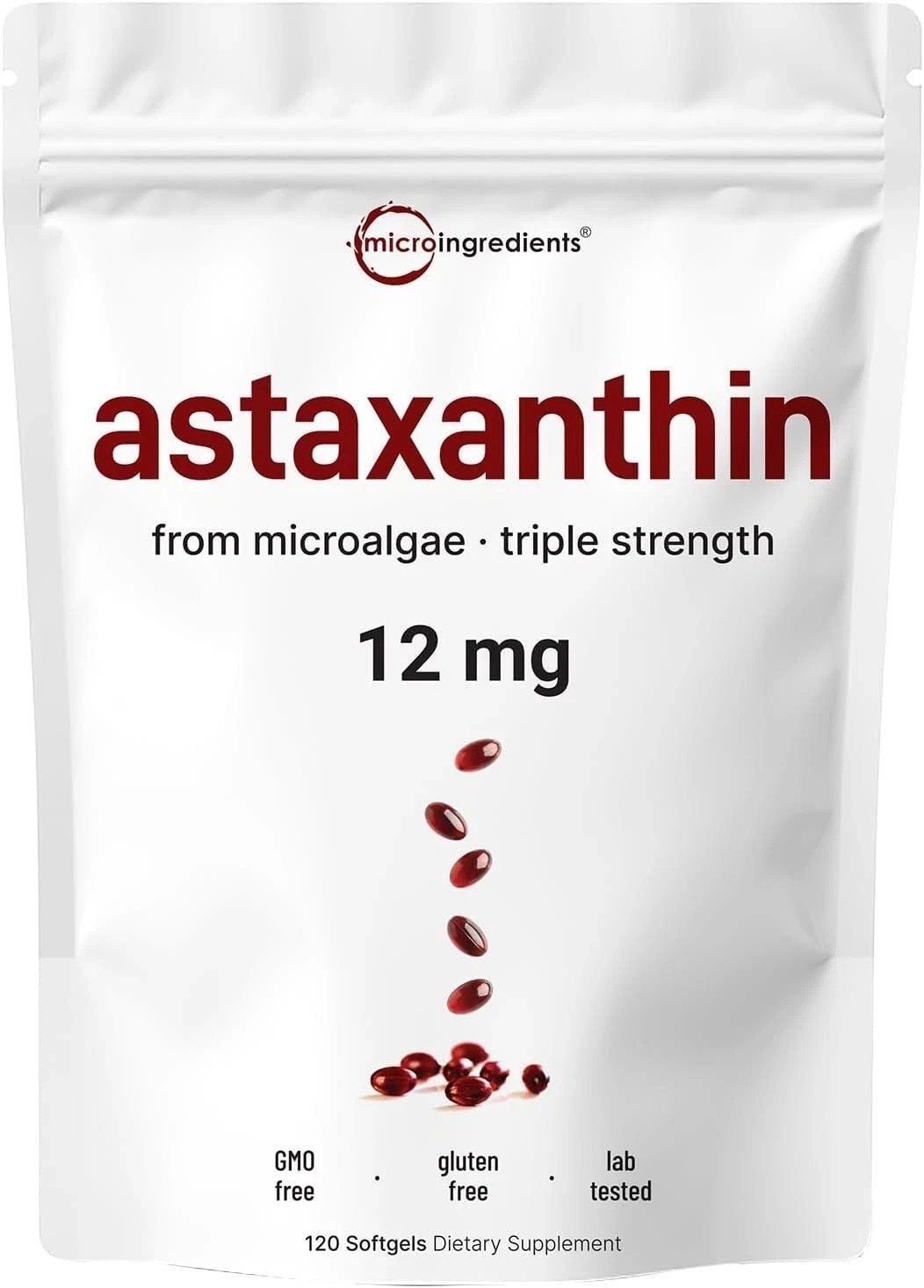 12mg Astaxanthin Antioxidant Supplements Fresh Joint Microalgae Eye Skin Health