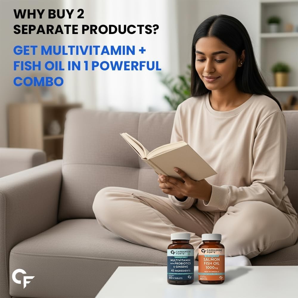 Carbamide Forte Men’s Multivitamin & Salmon Omega 3 Combo 60 Tabs 60 Softgels