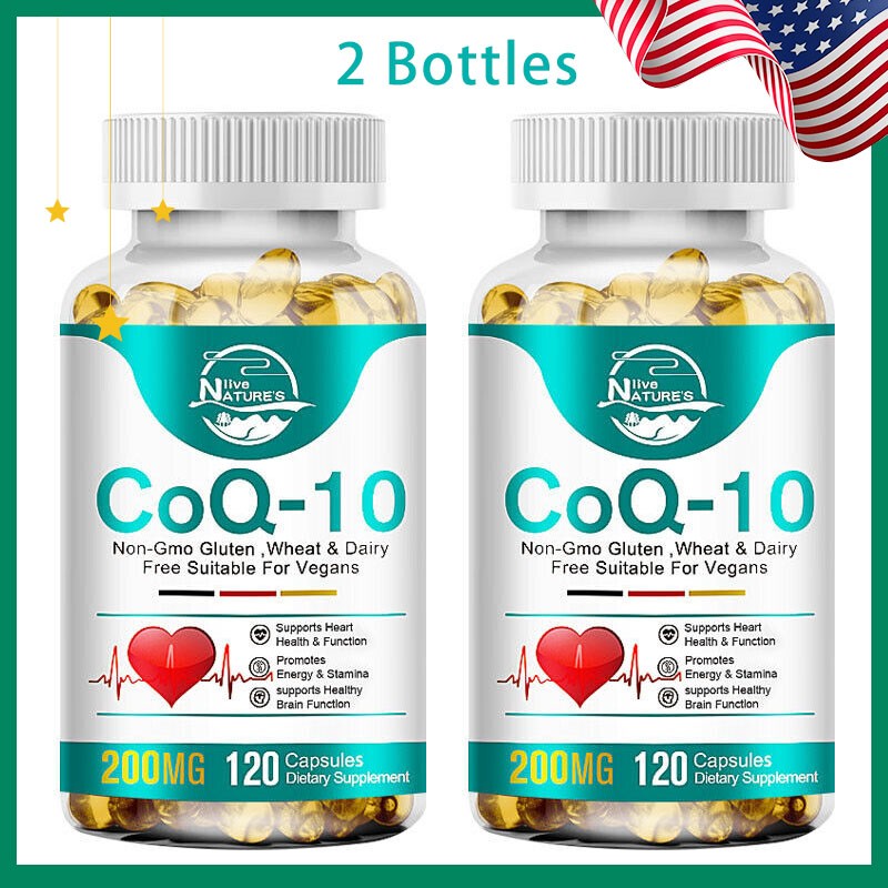 CoQ 10 Coenzyme Q10 Softgels 200mg, 240 Capsules – Vegetarian Non-GMO Ubiquinol