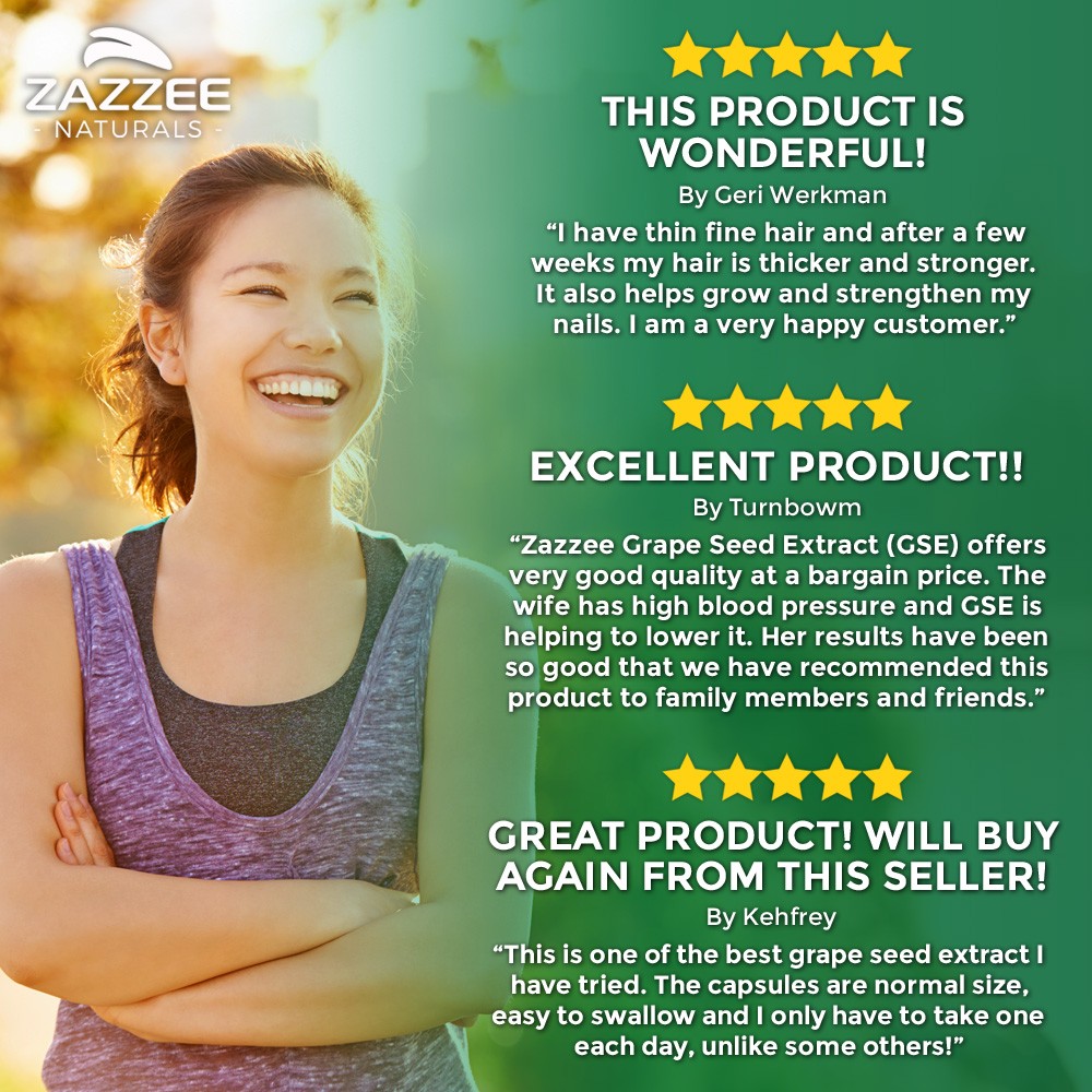 Grape Seed Extract 180 Veggie Capsules 400 mg 95% Polyphenols Antioxidant