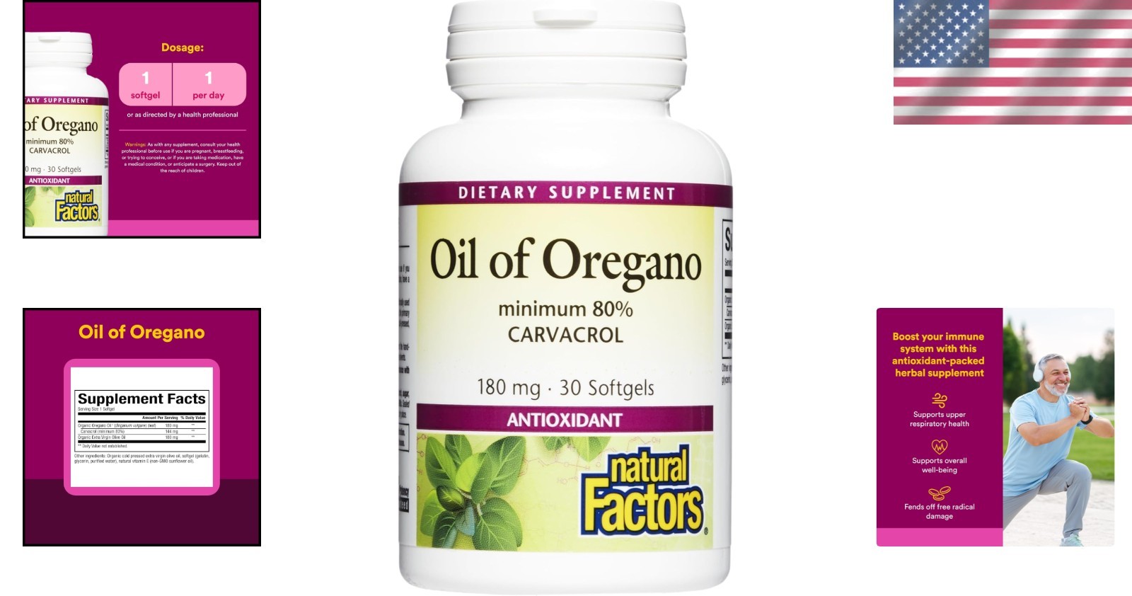 Oil of Oregano Softgels Organic Extra Virgin Olive Oil Immune Support 30