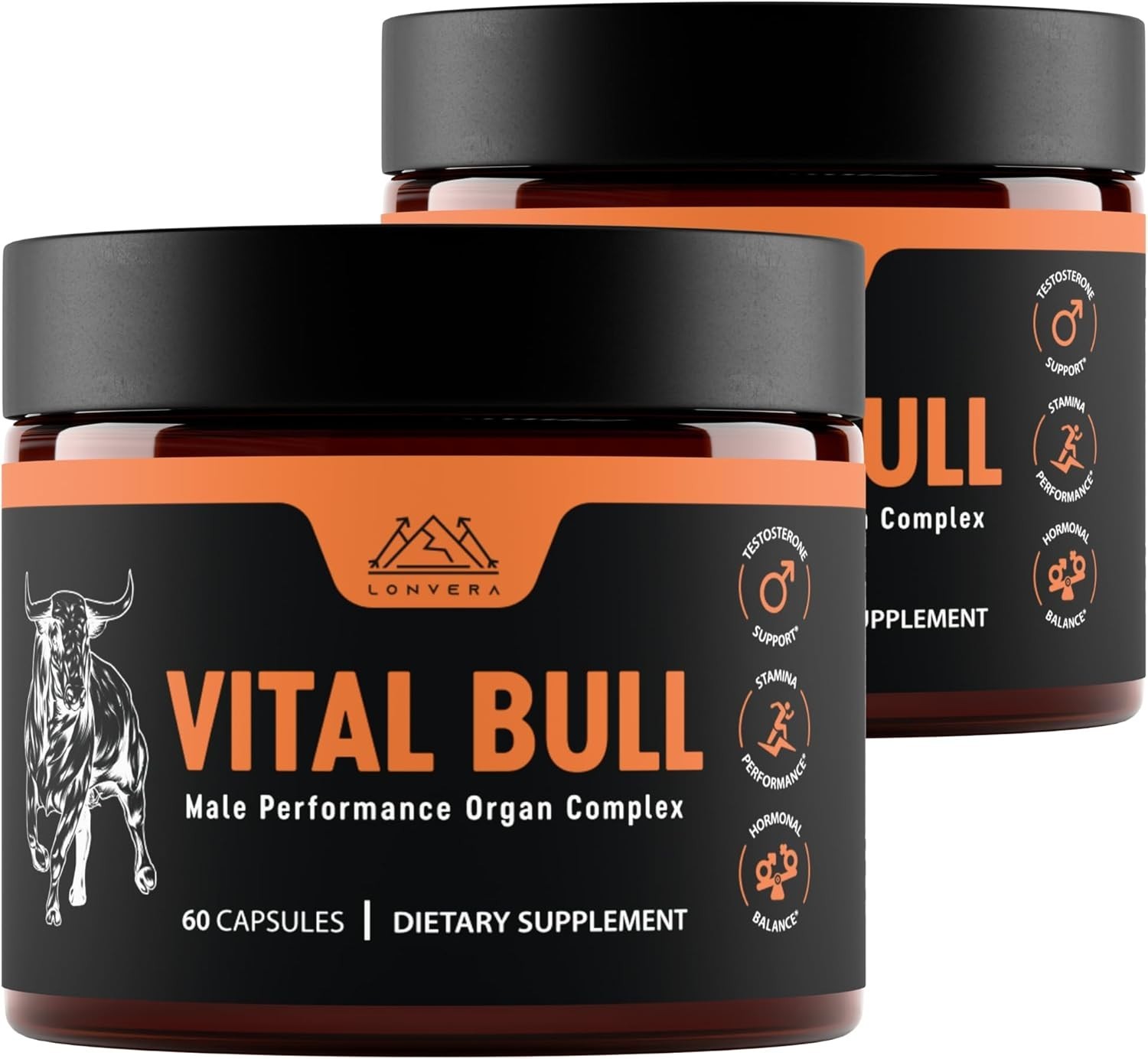 2x Lonvera Vital Bull Beef Organ Supplement for Men – Grass Fed Organs