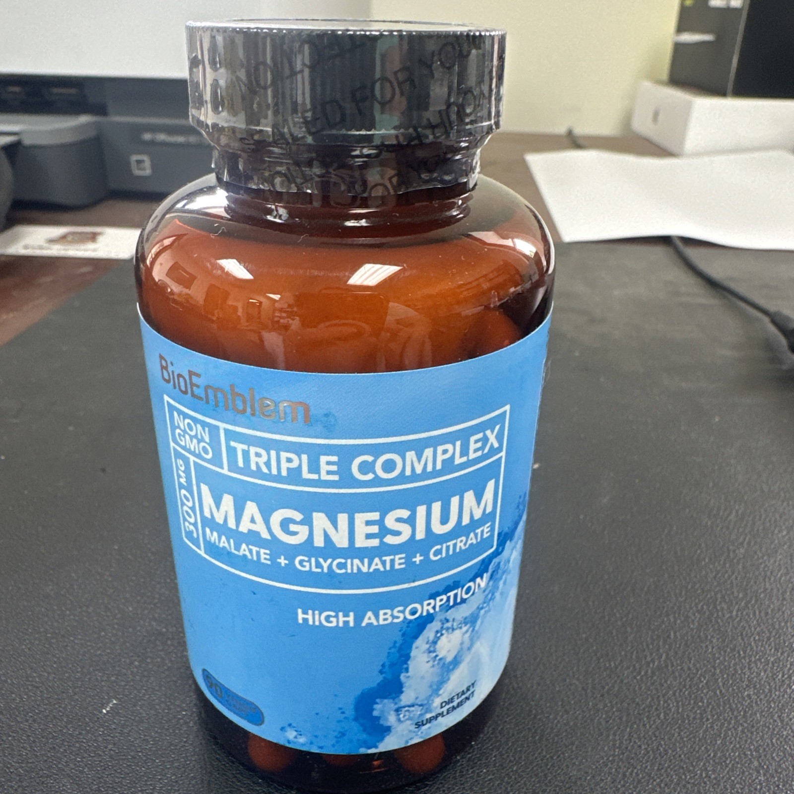 Triple Magnesium Complex | 300mg Magnesium Glycinate, Malate & Citrate Exp 3/27