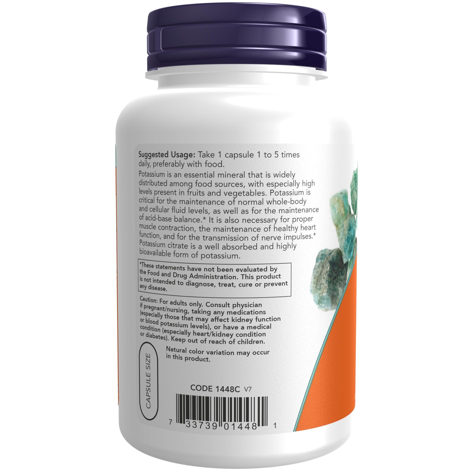 Supplements Potassium Citrate 99 mg Supports Electrolyte Balance Normal pH