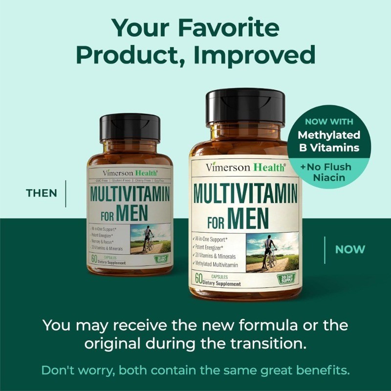 Multivitamin Men’s Methylation Daily Capsules B12 A D CZinc Magnesium60Capsules-