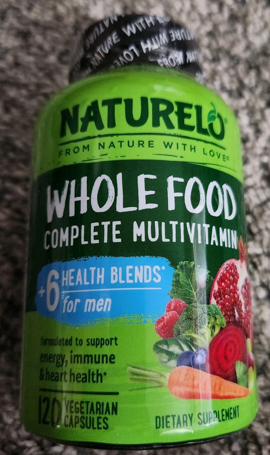 NATURELO Whole Food Multivitamin for Men – 120 Capsules New Exp. 6/27/2026
