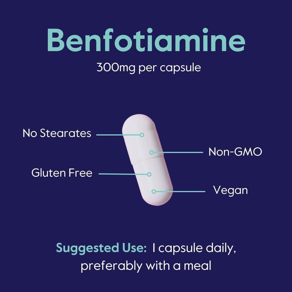Bestvite Benfotiamine 300mg (120 Vegetarian Capsules) (2-Pack)-No Stearates