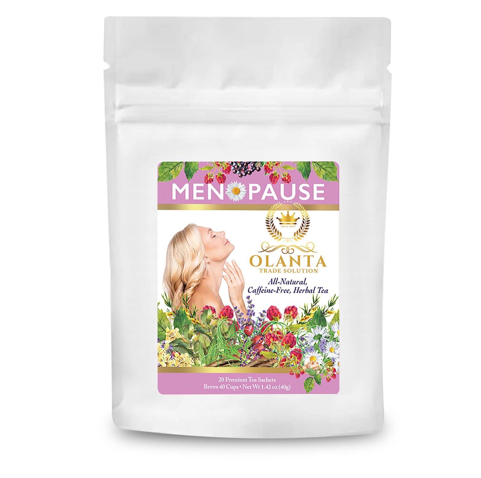 support Menopause Herbal Tea, Caffeine Free Blend with Lemongrass, Lavender 1Bag