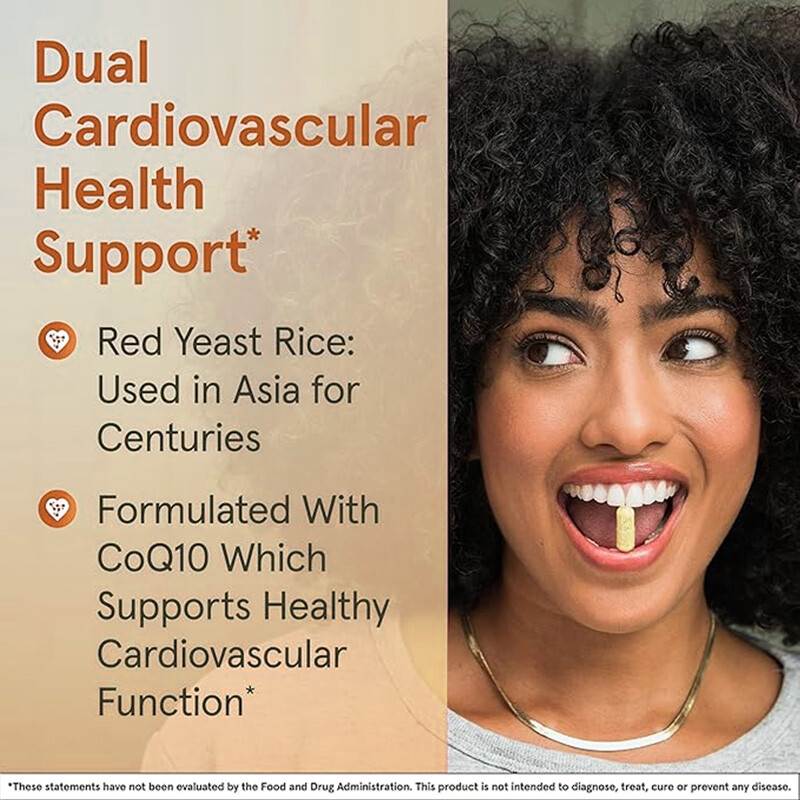 Red Yeast Rice 2400mg – CoQ10 – Energy & Stamina, Heart & Cardiovascular Health