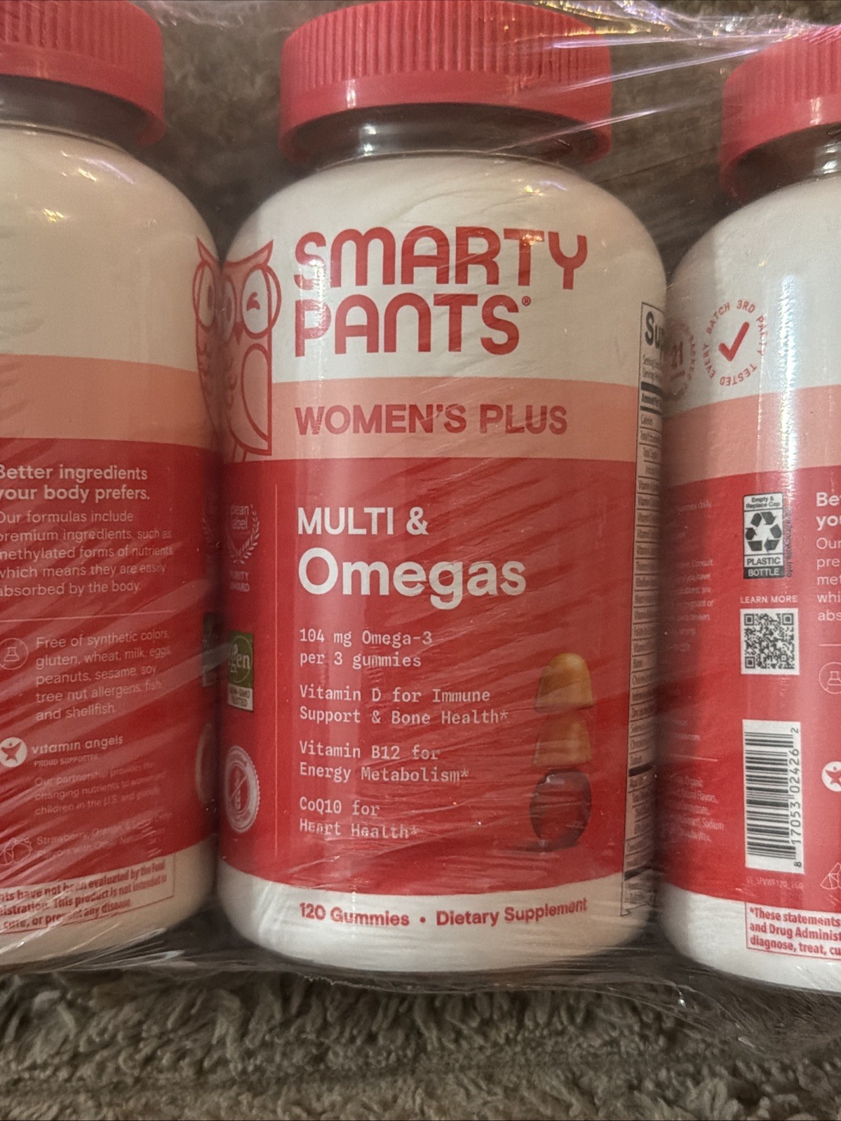 3PK Smarty Pants Women’s Plus Multi and Omegas ~ 120 Gummies EACH~ EXP 03/28