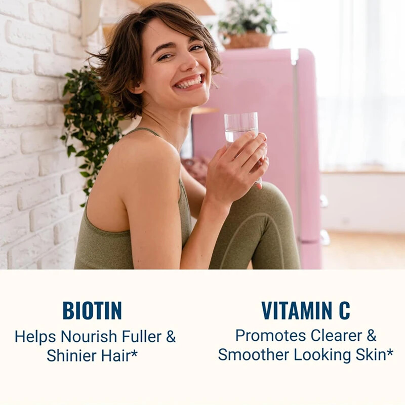 Type I, II, III, V, X Hydrolyzed Mixed Biotin and Vitamin C – Collagen Capsules