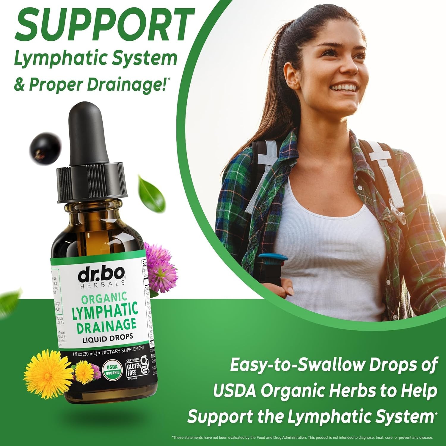 Powerful 26-in-1 Herbal Lymphatic Detox Drops – 1oz Natural Support for Adults