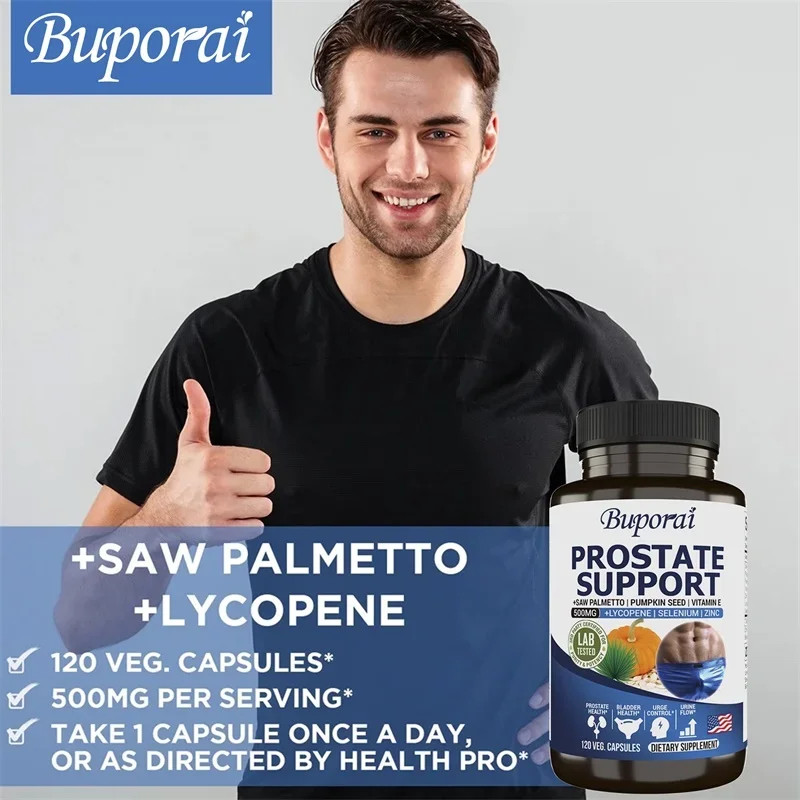 Prostate Support 120pcs, Prevents Hair Loss, Helps with Urinary Tract Health
