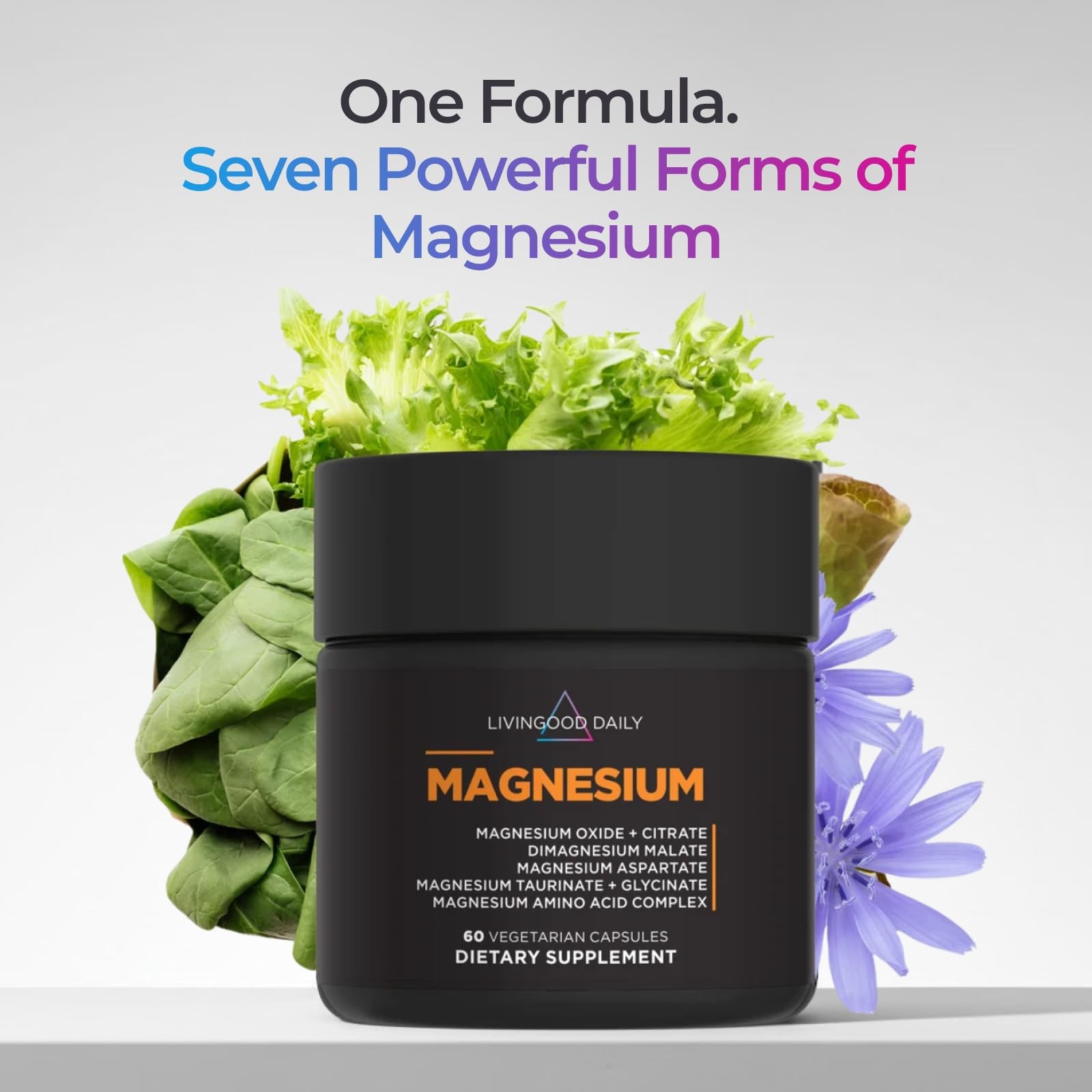 Livingood Daily Magnesium Supplement with 60 Count (Pack of 1)