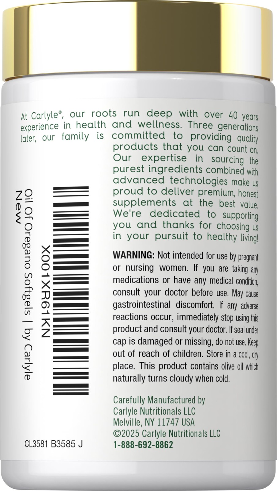 Carlyle Oregano Oil Supplement | 150 Softgel Capsules | 150 Count (Pack of 1)