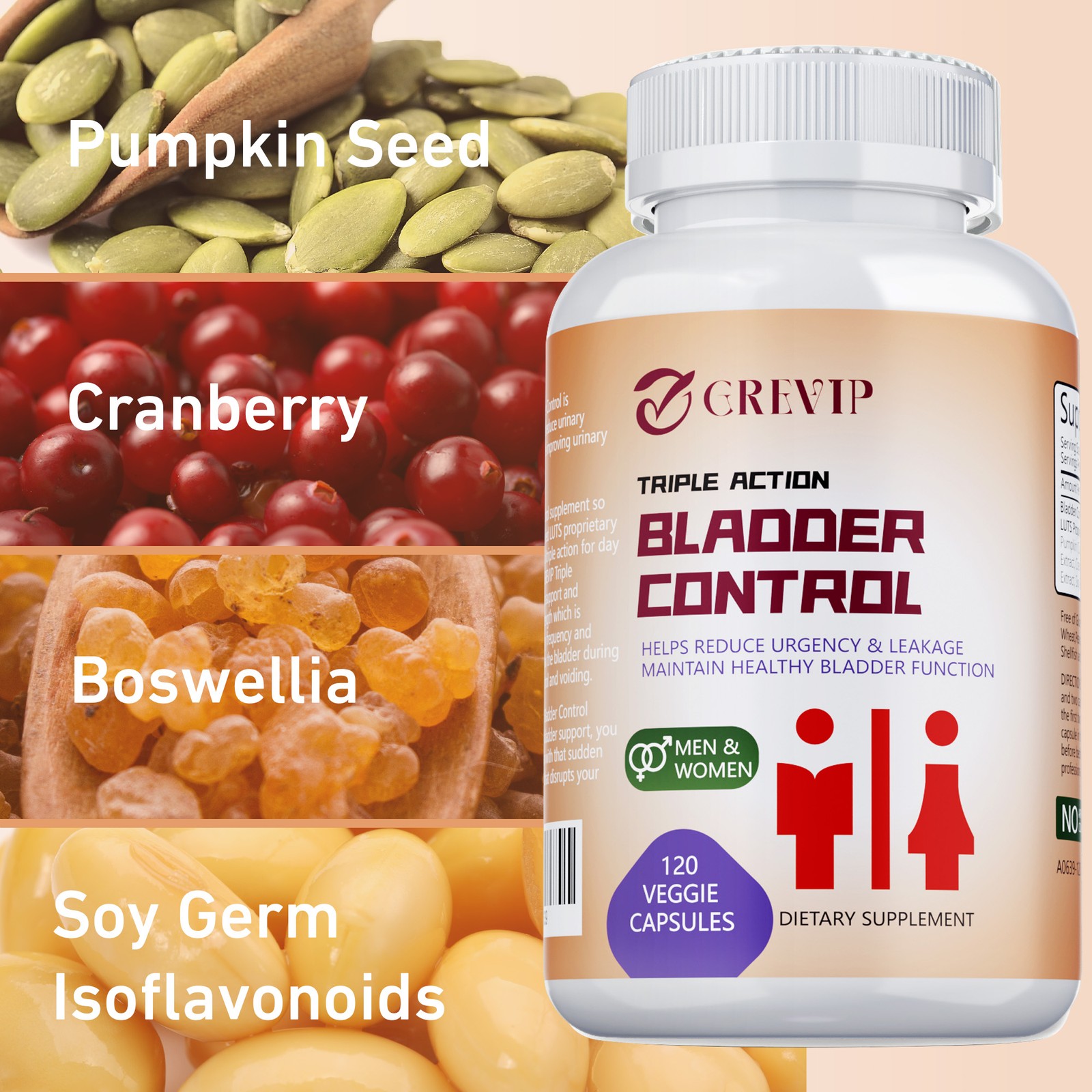 Triple Action Bladder Control – Go to Toilet Less Frequently Urinate Relief