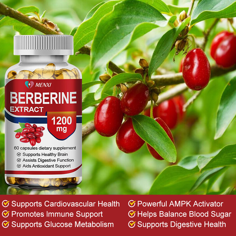 3 Packs Berberine 1200mg High Abosorption For Blood Sugar Immune 3 Months Supply