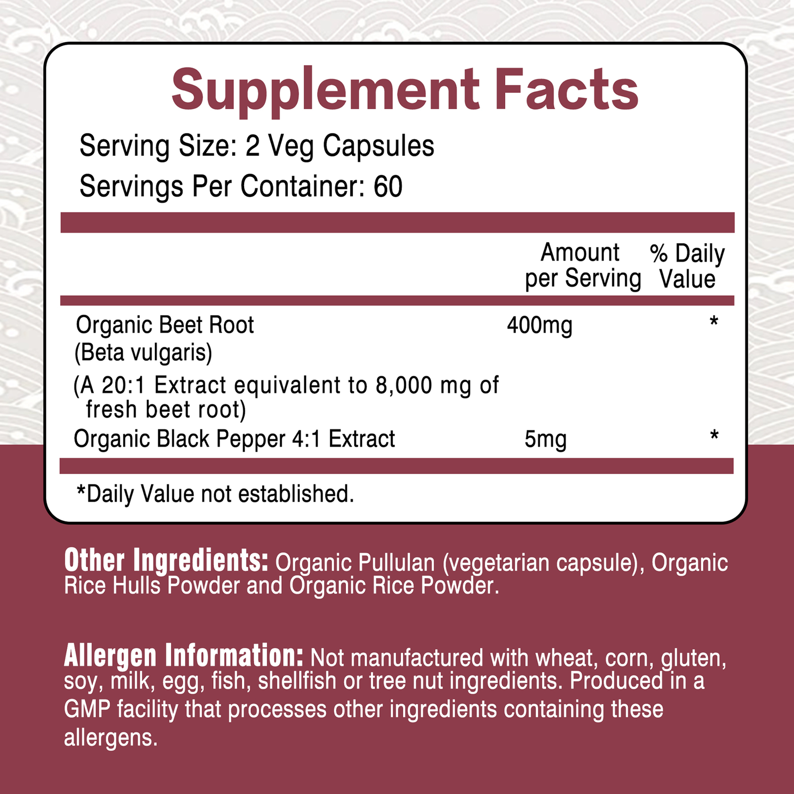 Extra Strength Beet Root 20:1 Extract Capsules – Heart & Blood Pressure Support