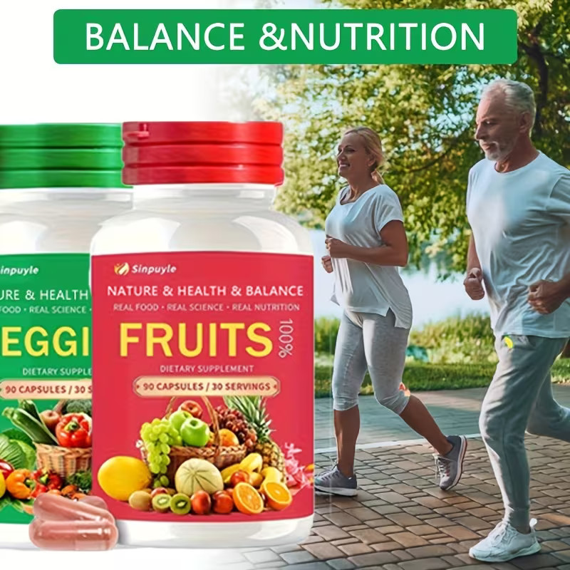 Fruits & Veggies Supplements – 90 Fruits & 90 Vegatables Capsules