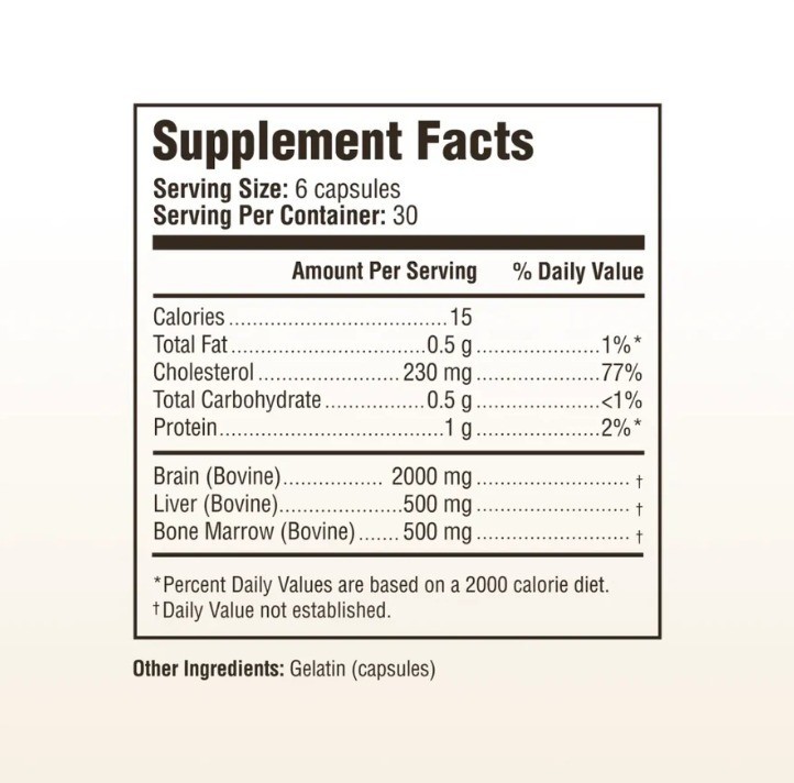 HEART & SOIL – 100% Grass Fed & Finished Mood, Memory & Brain – 180 Capsules