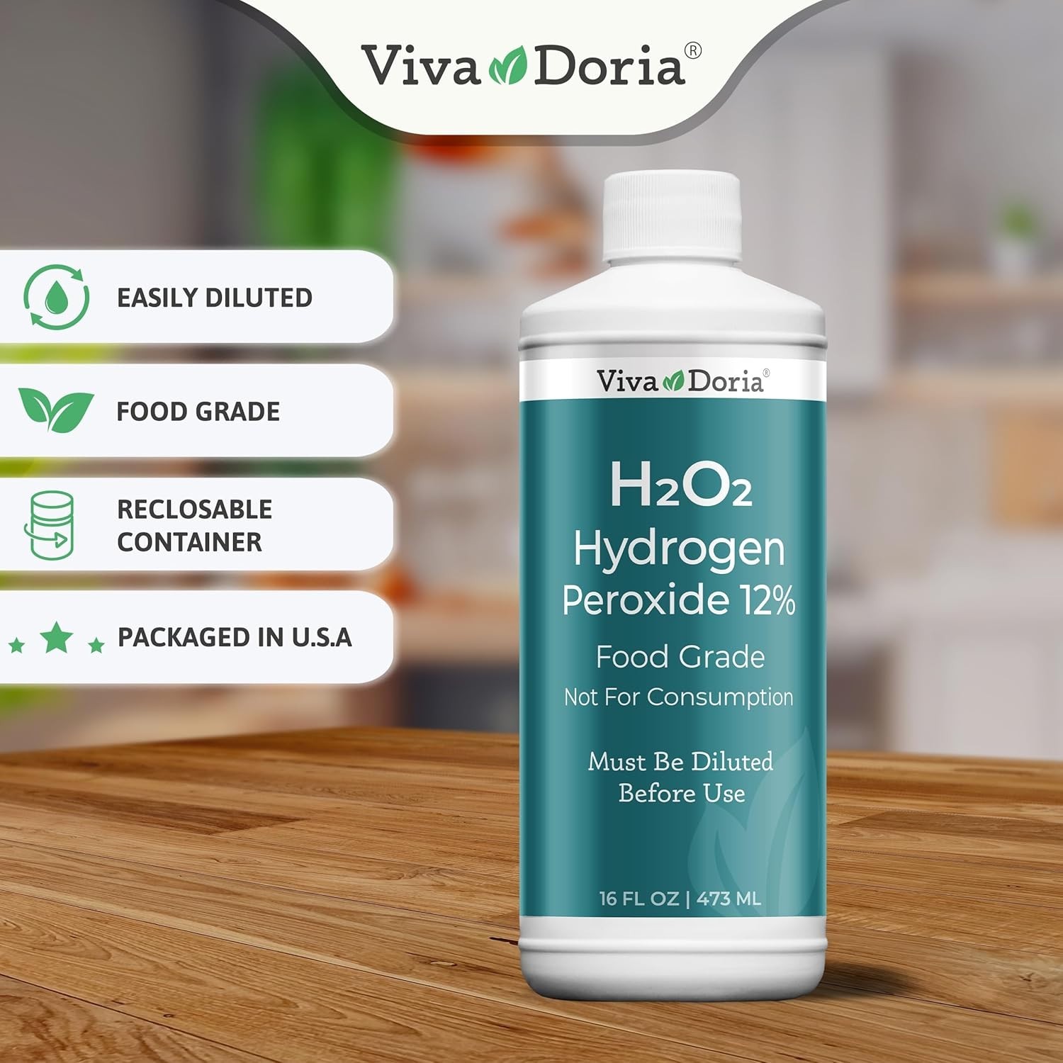 16 Fl Oz Food Grade Hydrogen Peroxide – 12% Concentration, USA Made