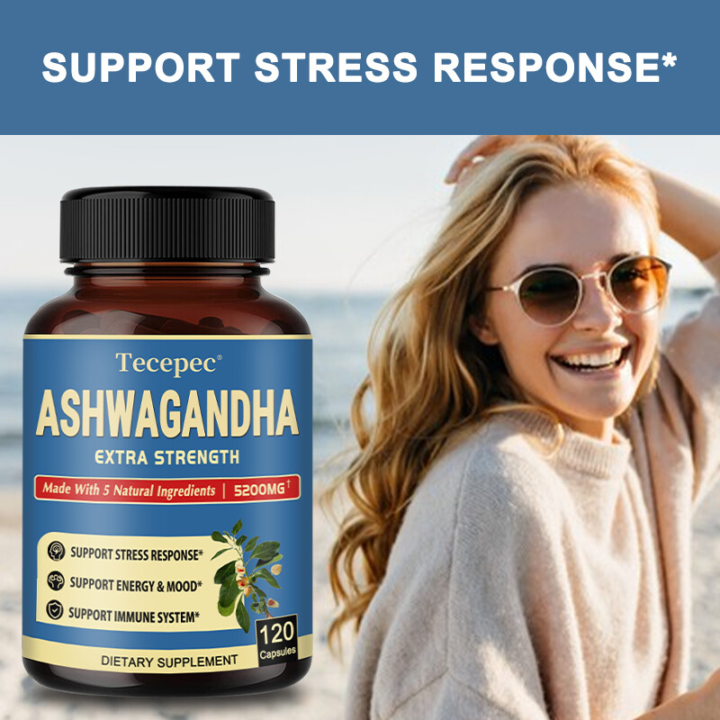 Ashwagandha Rhodiola rosea Extract Stress & Mood Support, 30/60/120 Capsules