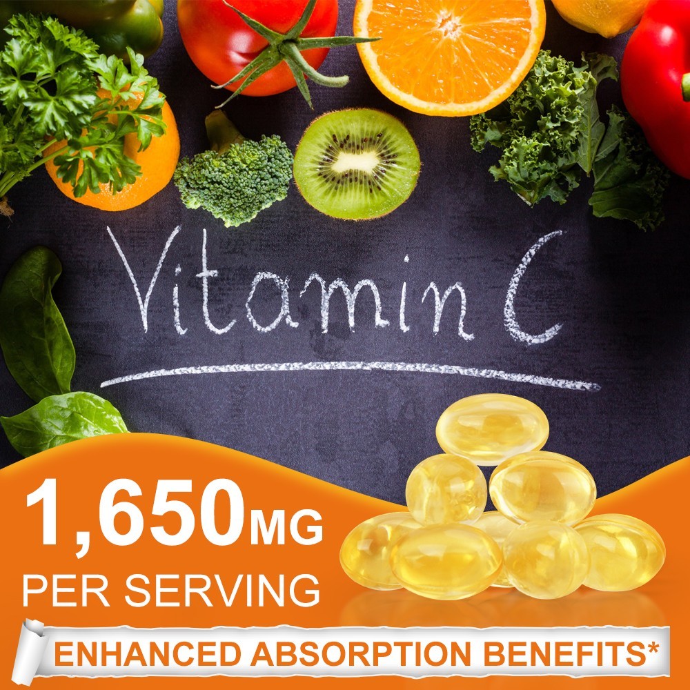 Liposomal Vitamin C 1650mg -120 Capsules – High Absorption Supplements