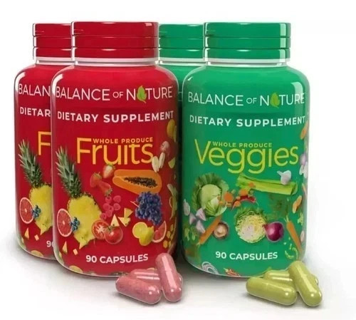 2 Pack, 180 Fruits and 180 Veggies Whole Food Supplement with Superfood New