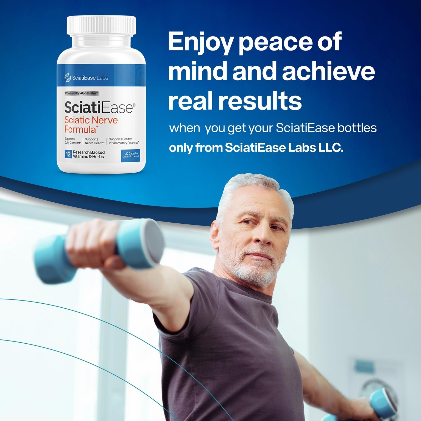 SciatiEase Labs Sciati Ease Sciatic Nerve Formula 300mg – 120 Capsules