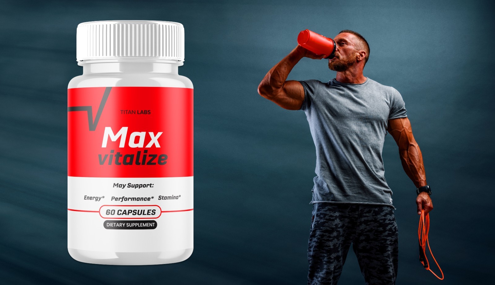 (1 Pack) Max Vitalize Advanced Male Support Supplement MaxVitalize 60 Capsules