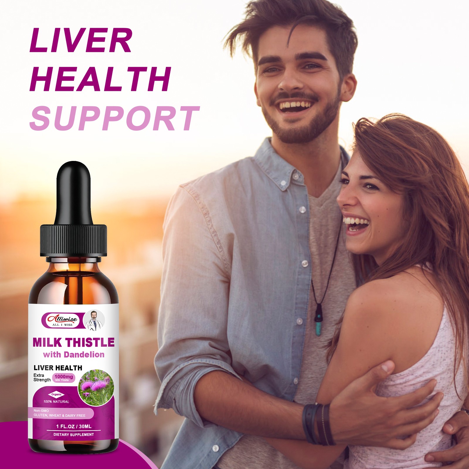Liver Detox and Cleanse Liquid Drop Extra Strength Milk Thistle Seed Extract