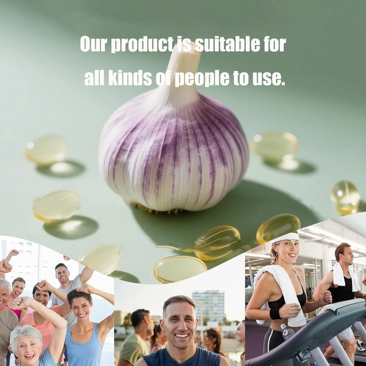 Odorless Garlic 7500mg Per Servings, 300 Softgels | 2 Years Aged Garlic Extra