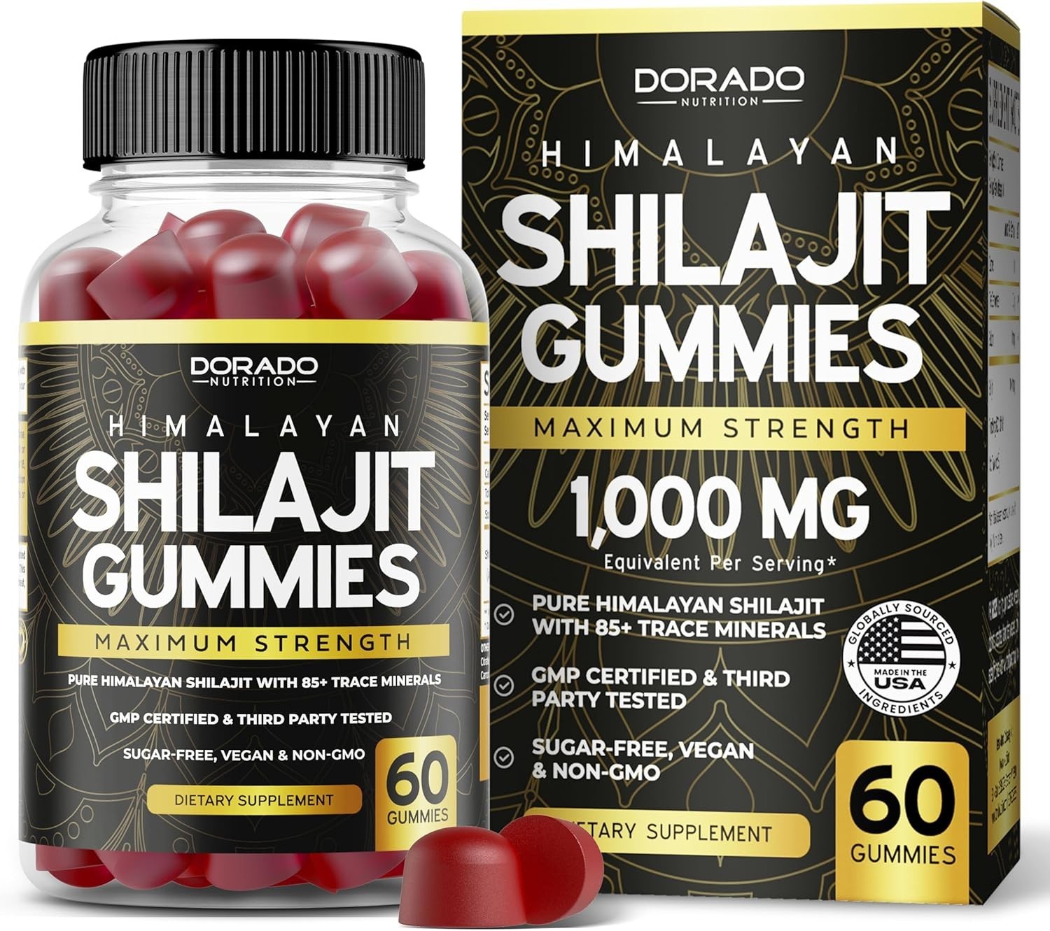 Shilajit Gummies For Men & Women High Potency Gold Grade with 85+Trace Mineral..