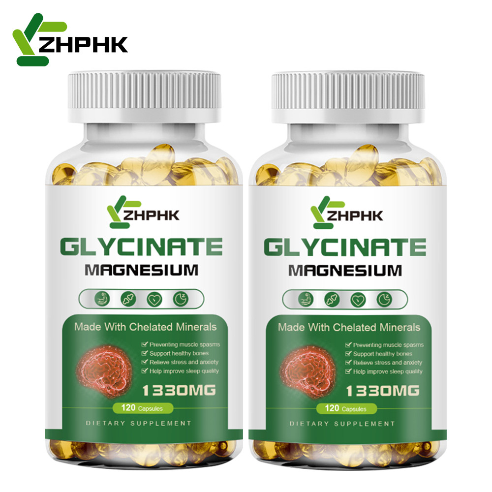 2 Packs Magnesium Glycinate Capsules 1330mg High Absorption Buffered & Chelated