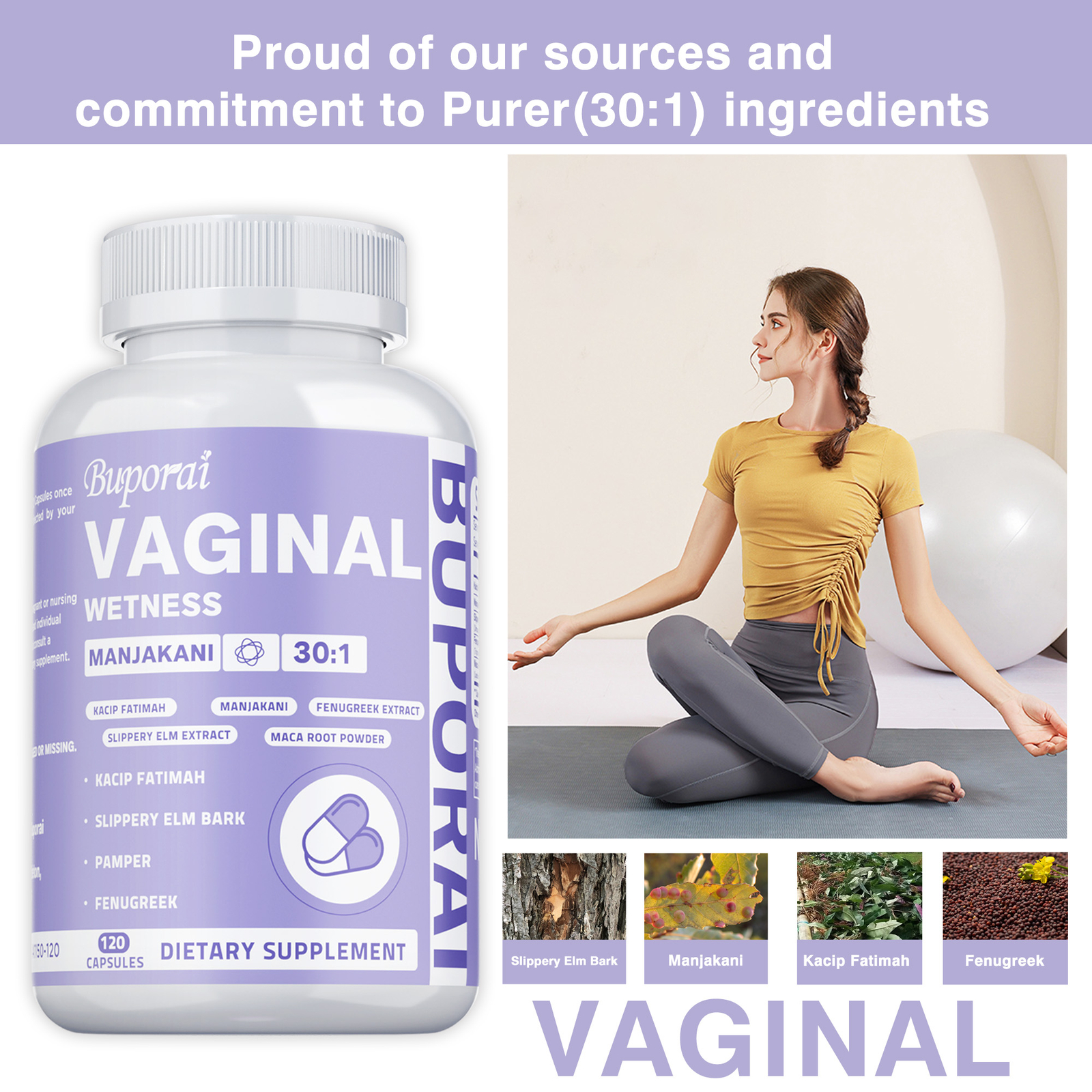 Vaginal Wetness – Kacip Fatimah, Fenugreek – to Support Healthy Vaginal Moisture