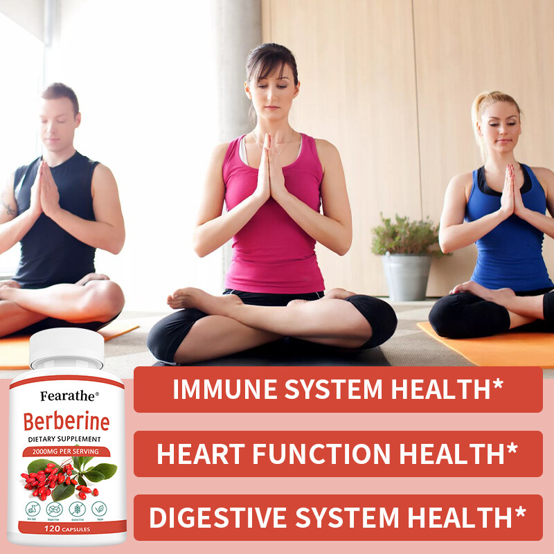 Berberine 2000 Mg 30/60/120 Capsules Heart Health & Immunity, Non-GMO