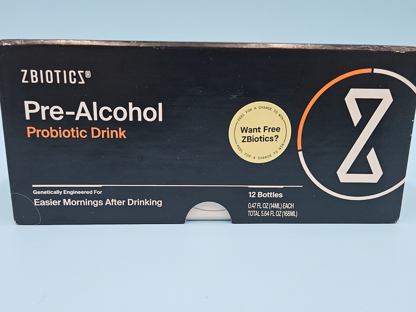 12 Pack Probiotic Feel Better After Drinking ZBiotics 0.47 Fl Oz Wake Refreshed