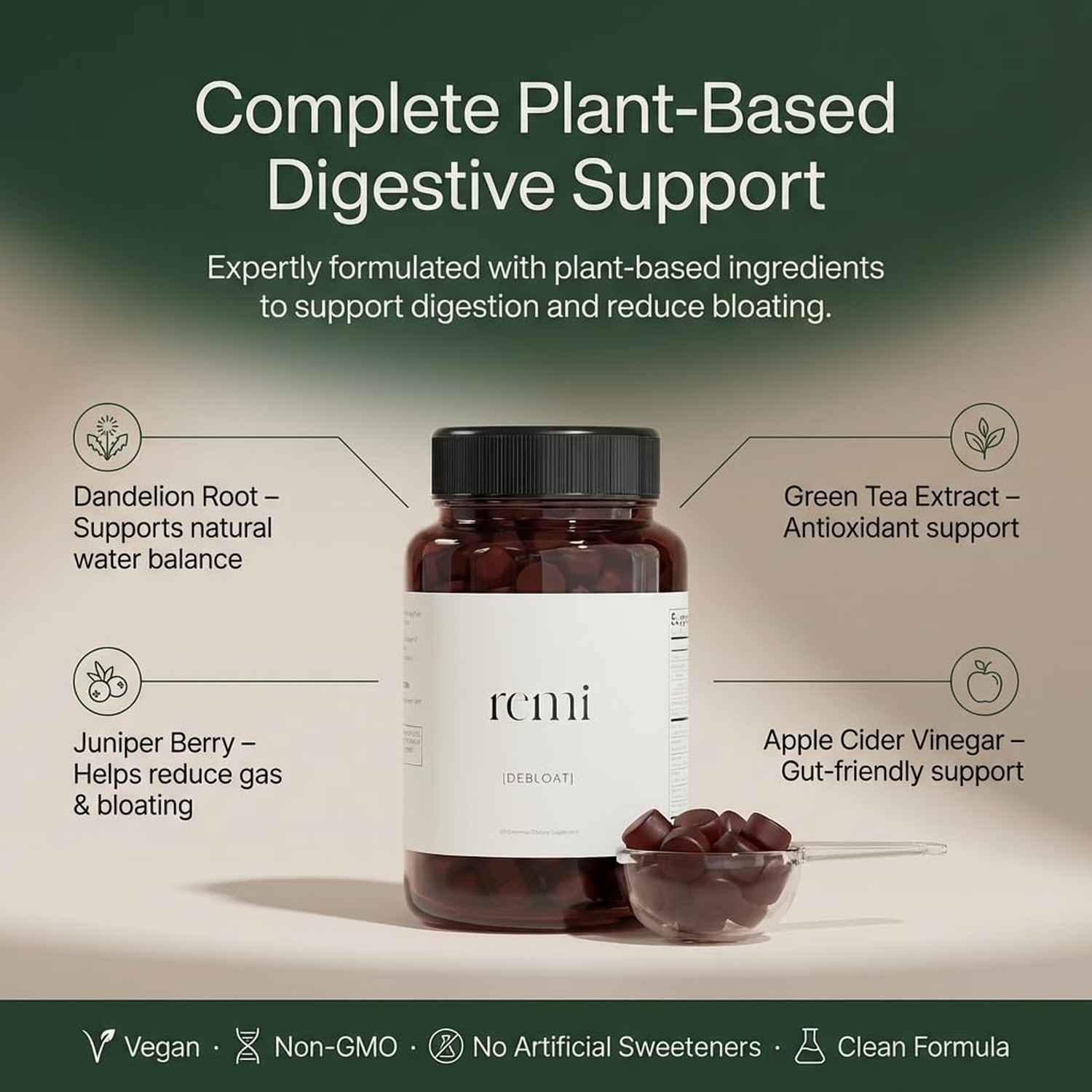 Debloat Gummies – Feel Less Bloated in 30 Days – Digestive Support f