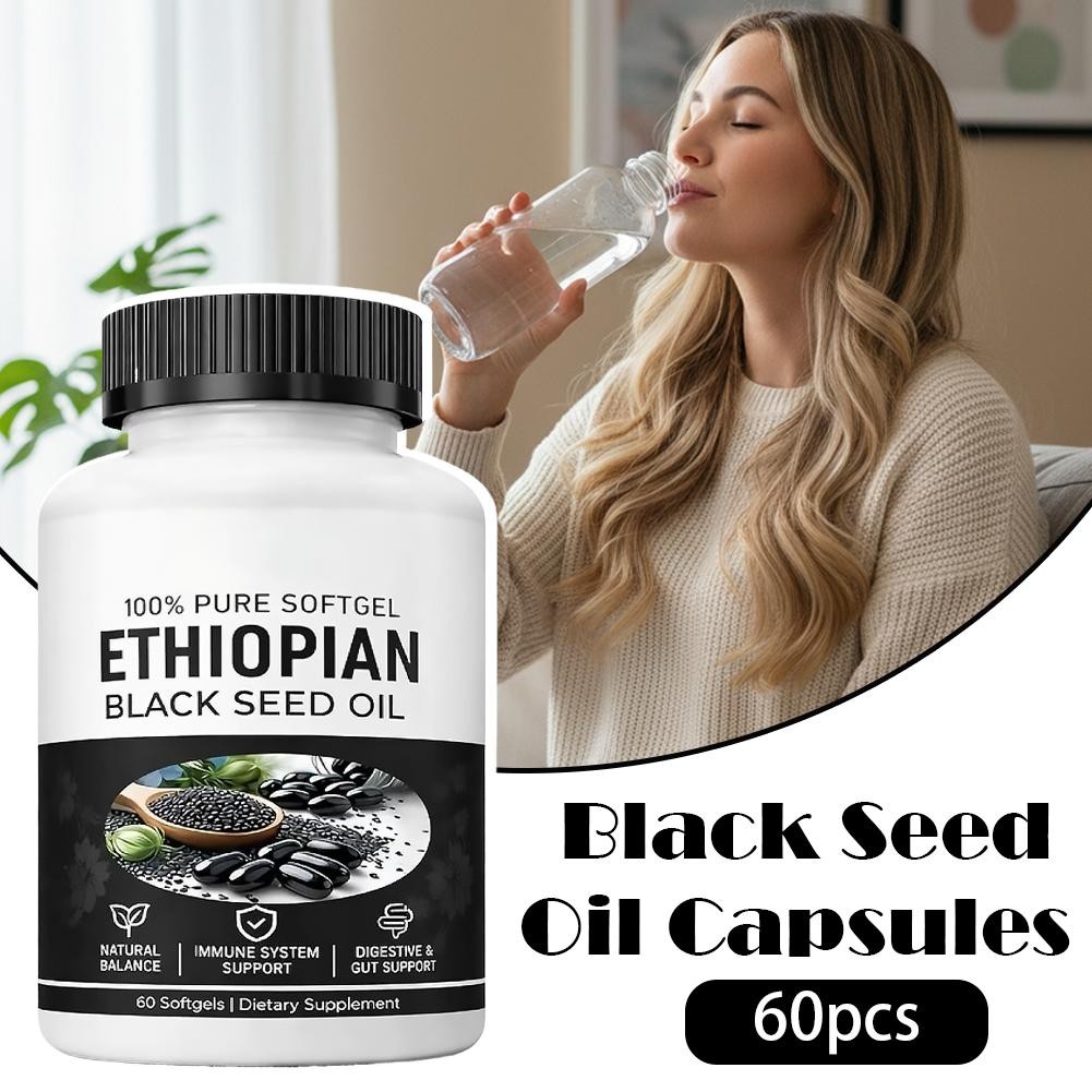 6X Ethiopian H Oil Softgels|4.64%Thymoquinone|Non-Gmo,GlutenFree BlackSeed OT