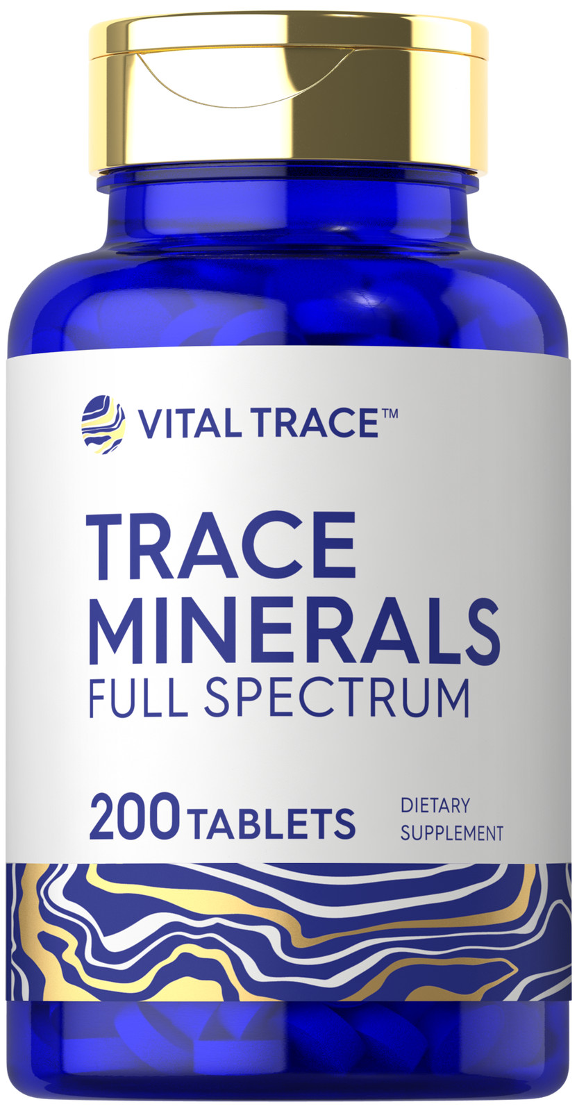 Trace Minerals | 200 Tablets | Non-GMO & Gluten Free | by Vital Trace