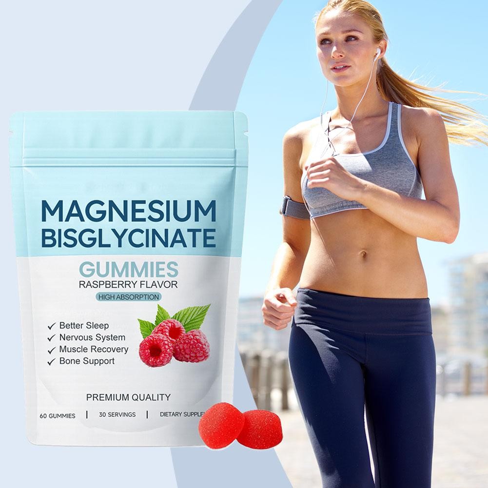 400mg Magnesium Bisglycinate Chelate 60 Gummies-, Magnesium Bisglycinate Gummies
