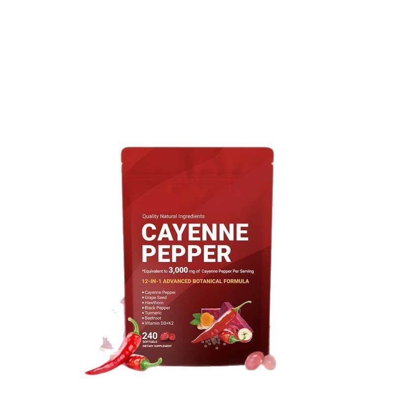 Cayenne Pepper Softgels Supplement, Supports Leg Vein, 240 Softgels /1 Bag US