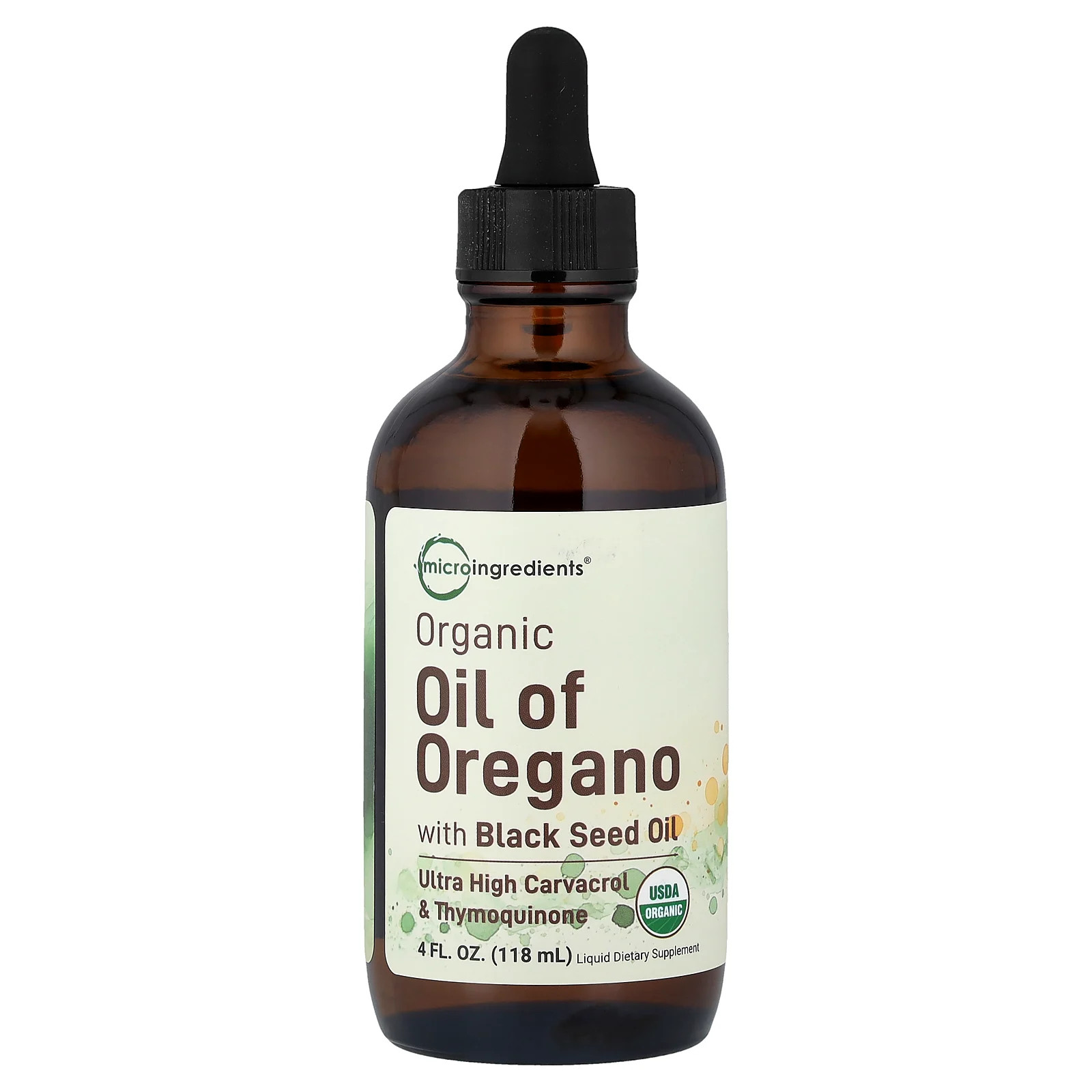 Organic Oil of Oregano With Black Seed Oil, 4 fl oz (118 ml)