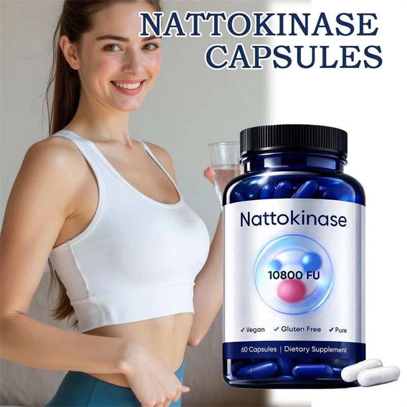 3PCS Nattokinase Supplement – 10800 FU 60 Capsules Per Serving Heart Circulation